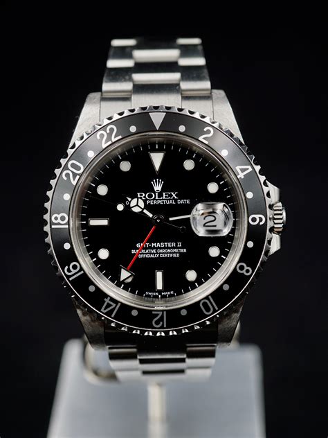 rolex gmt-master ii 40mm in acciaio ref 16710|rolex gmt master ii.